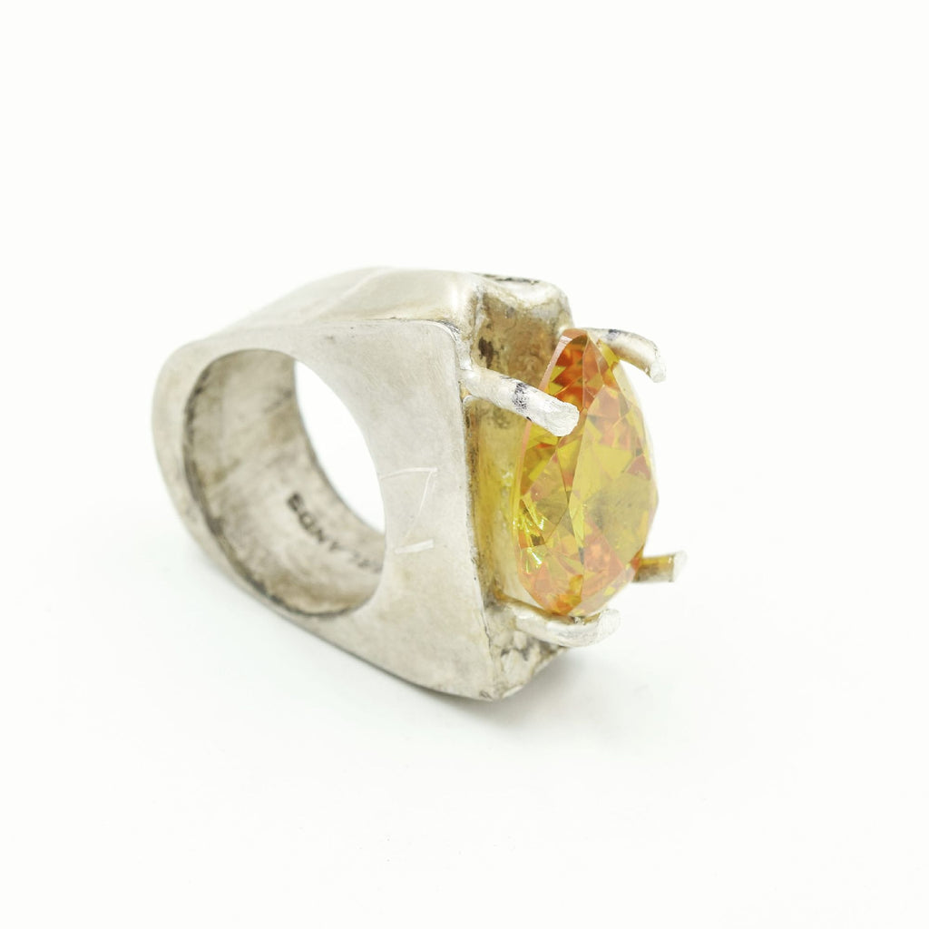 Crushed Citrine Ring