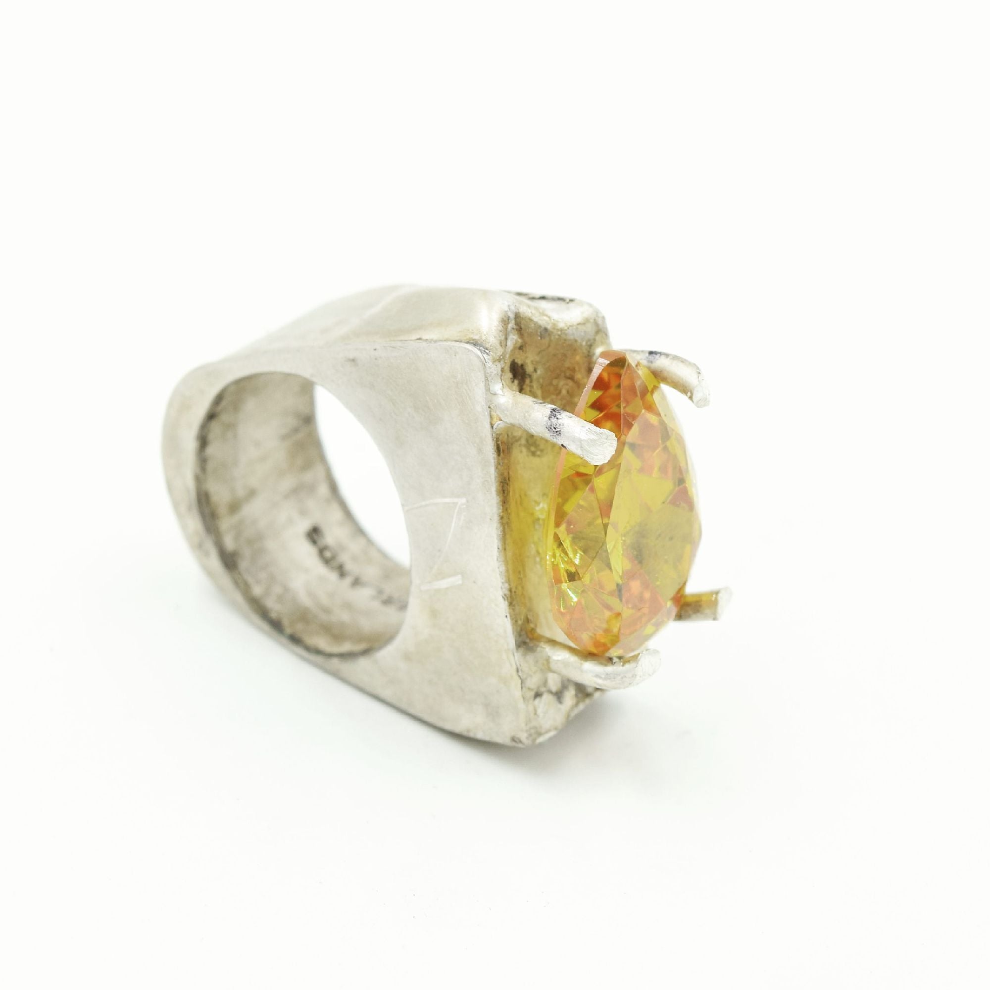 Crushed Citrine Ring
