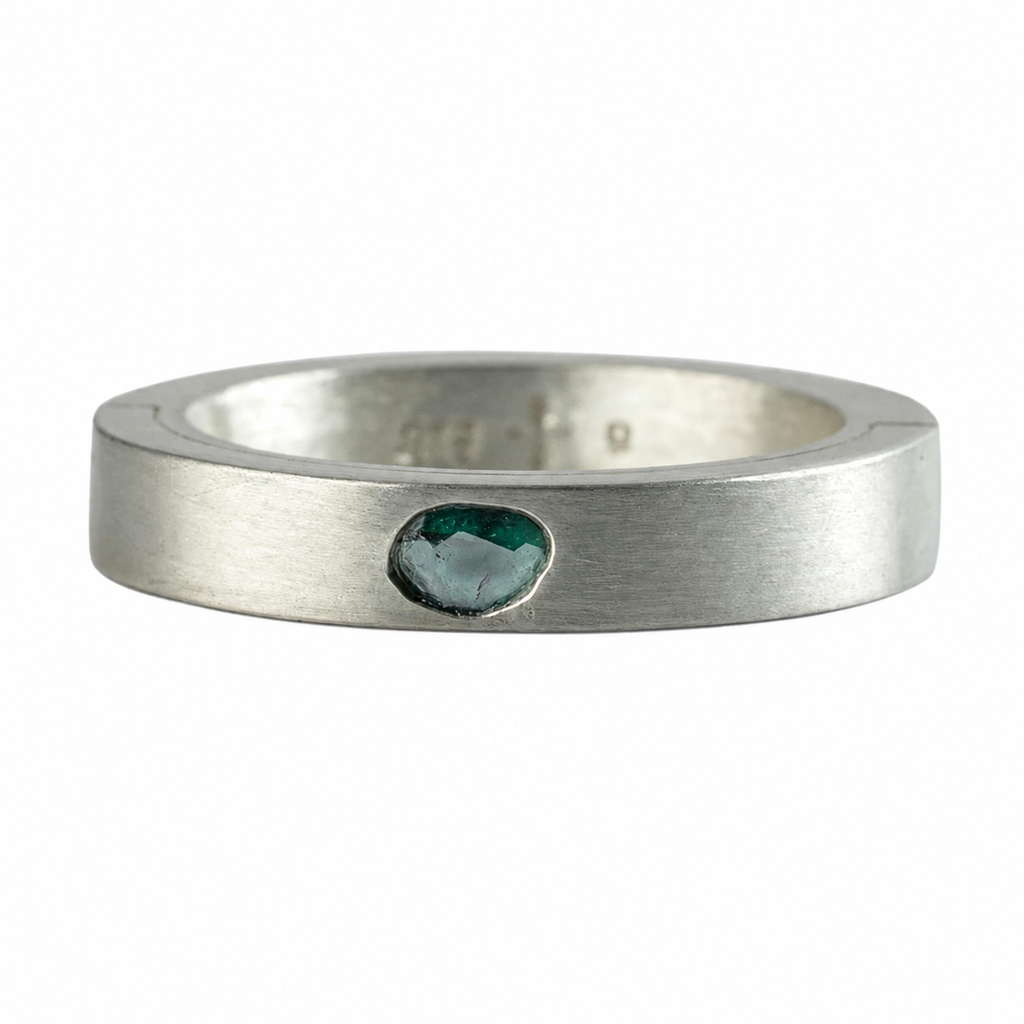 Blue Diamond Slab Ring