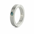 Blue Diamond Slab Ring