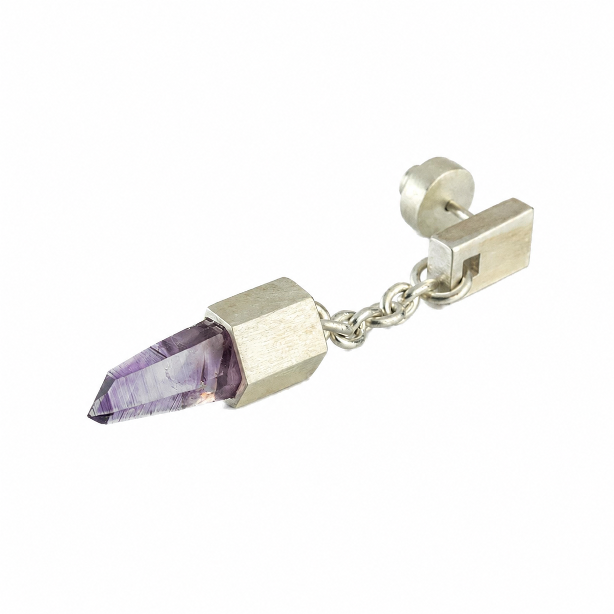 Talisman Dangle Amethyst Earring