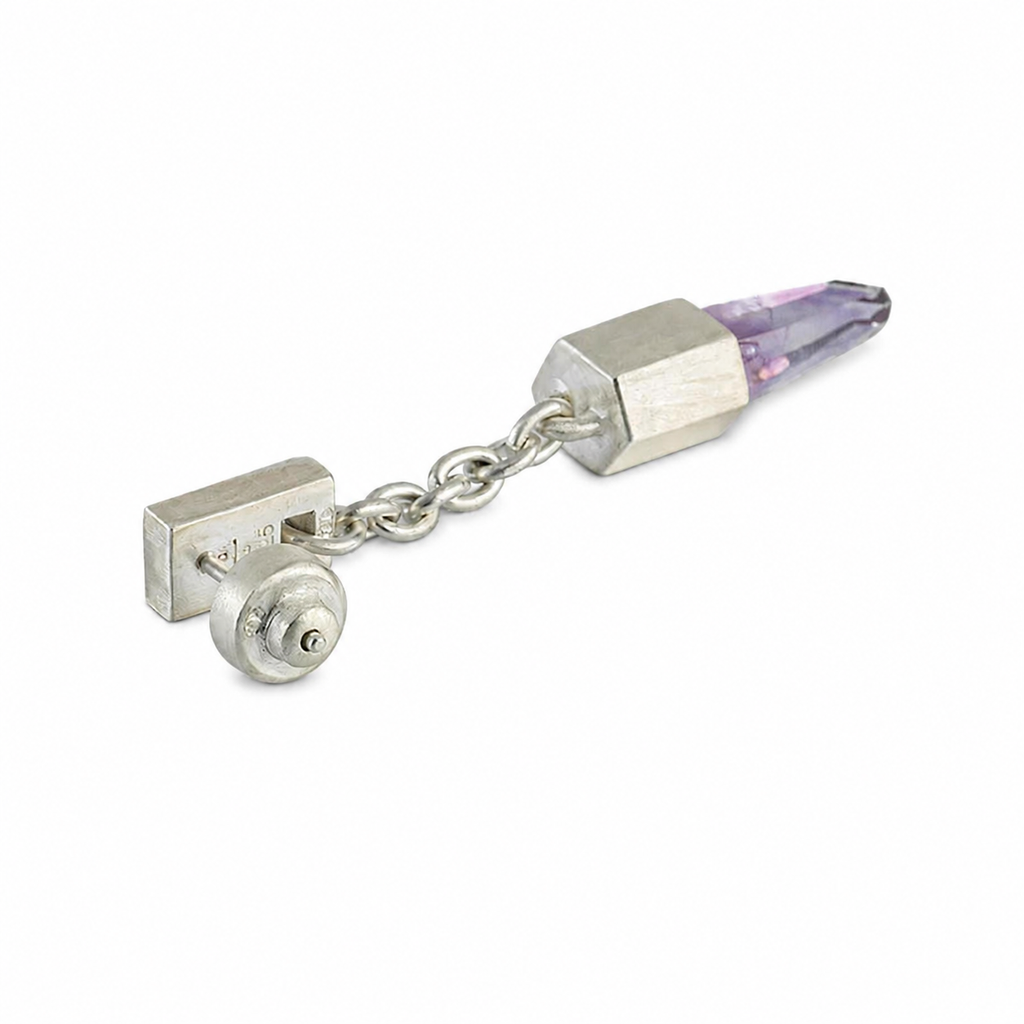 Talisman Dangle Amethyst Earring