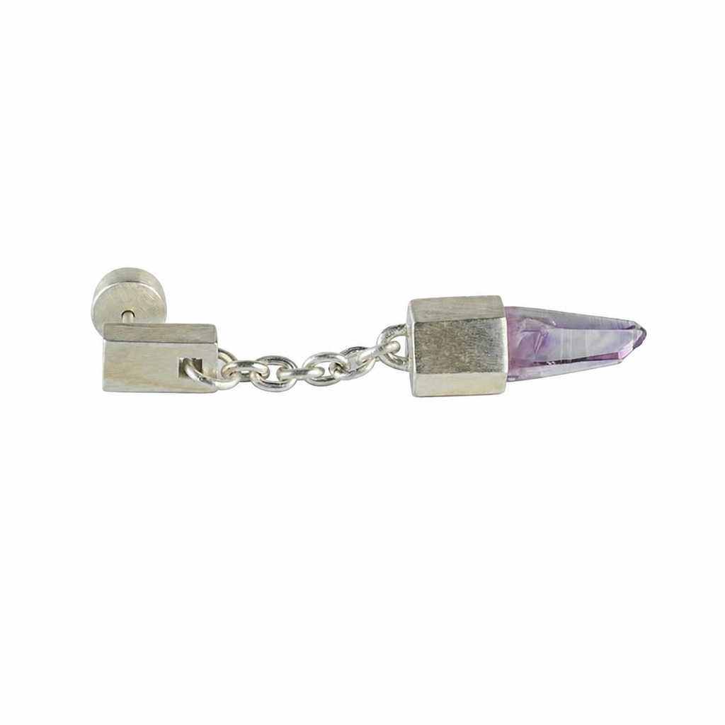 Talisman Dangle Amethyst Earring