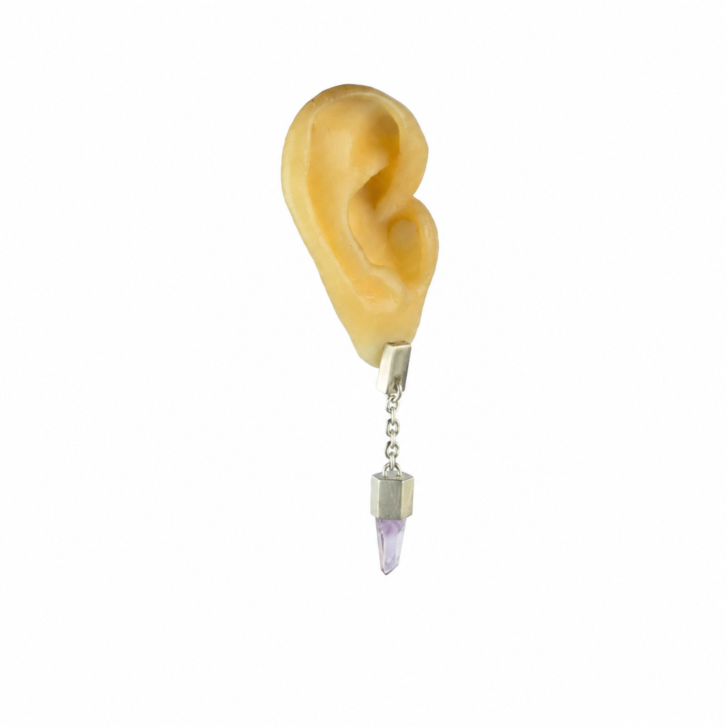 Talisman Dangle Amethyst Earring