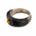 Anillo ancho 3 bolas Oro
