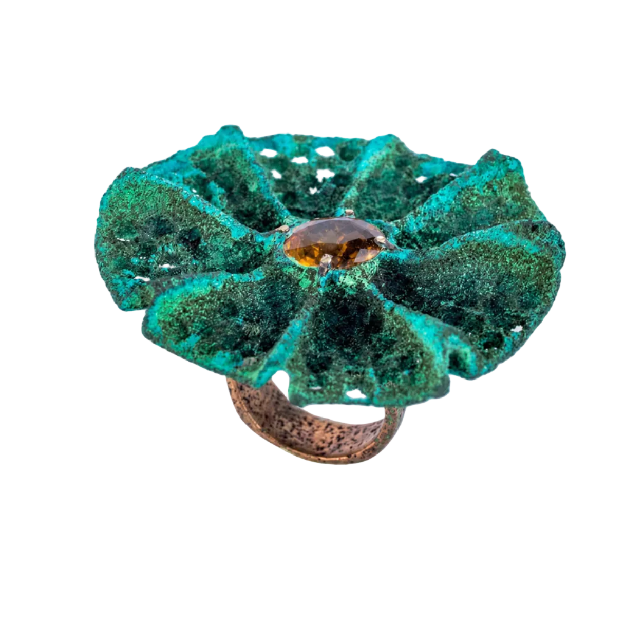Anillo Disco Citrino