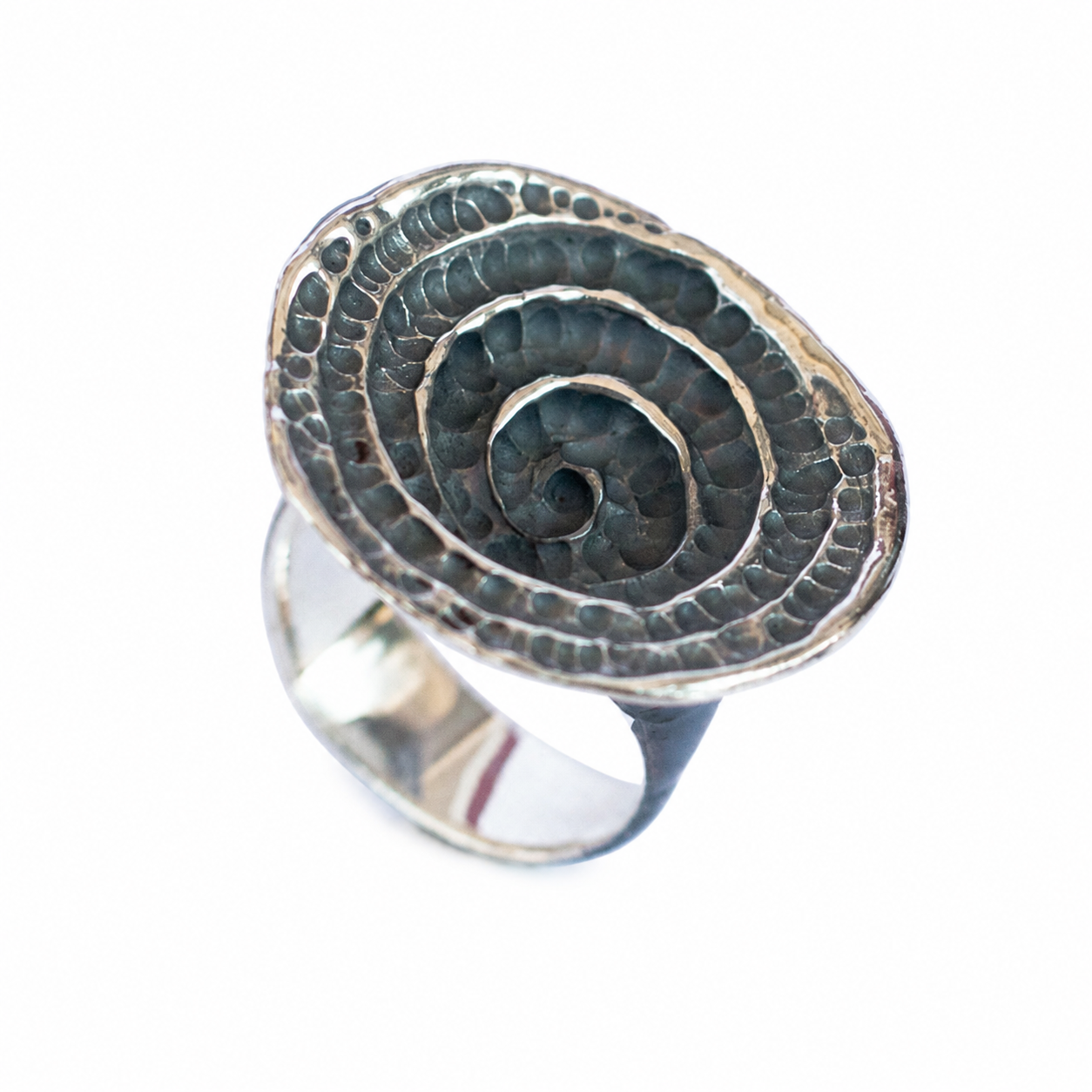 Bajamar Anillo Espiral Plata