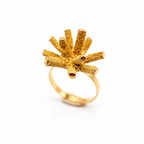 Small Gold Sea Urchin Ring