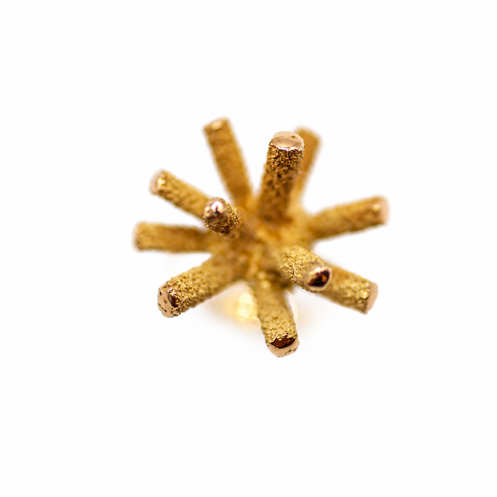Small Gold Sea Urchin Ring