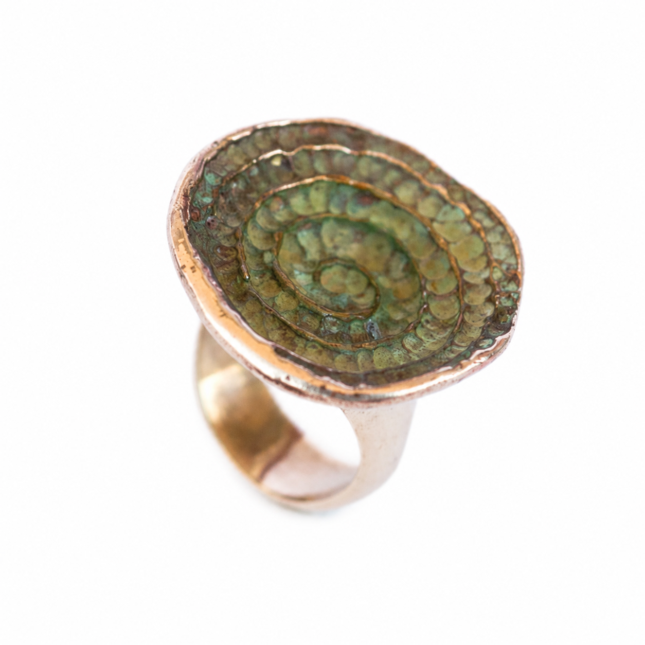 Bajamar Anillo Espiral Bronce