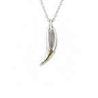 Leopard Tooth Lower Fang Ghost Necklace