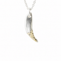 Leopard Tooth Lower Fang Ghost Necklace