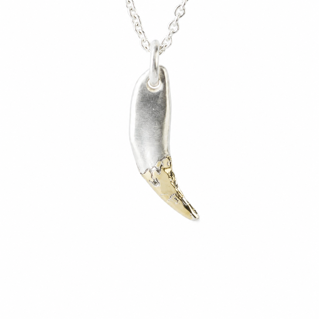 Leopard Tooth Lower Fang Ghost Necklace