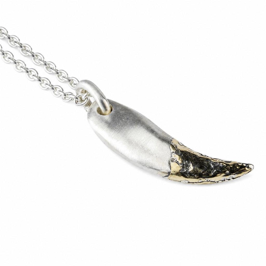 Leopard Tooth Lower Fang Ghost Necklace