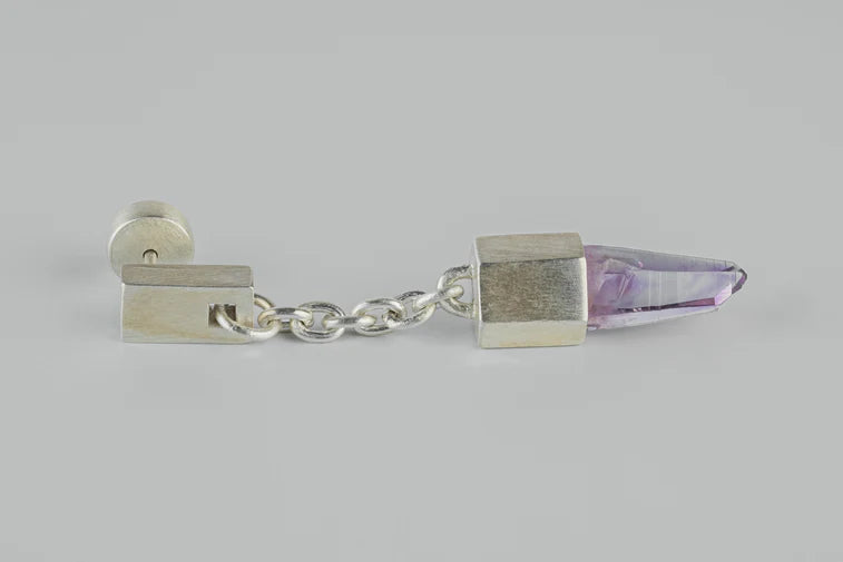 Talisman Dangle Amethyst Earring