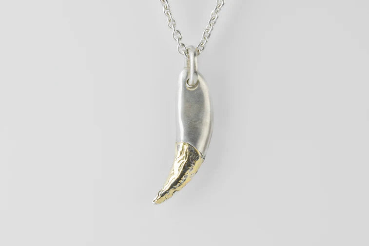 Leopard Tooth Lower Fang Ghost Necklace