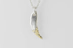 Leopard Tooth Lower Fang Ghost Necklace