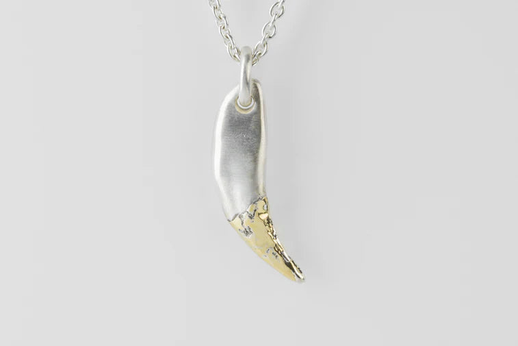 Leopard Tooth Lower Fang Ghost Necklace