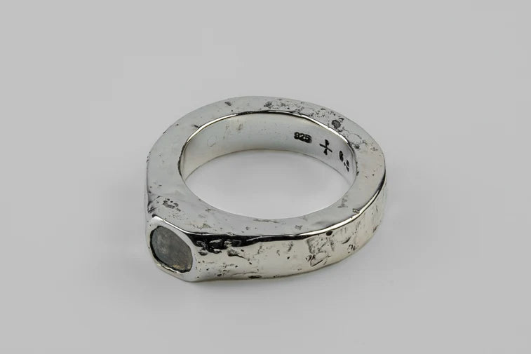 Full Fuse, Terrestrial Surfaced, Diamond Slab Ring