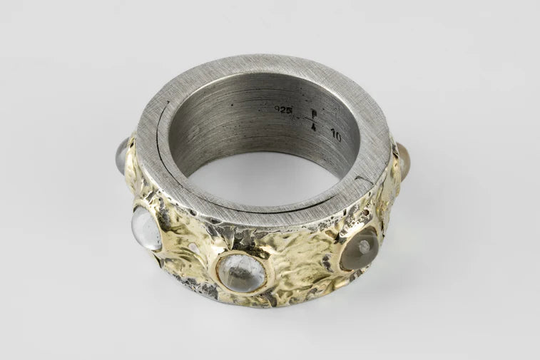 Terrestrial Surfaced, Rainbow Moonstones Ring