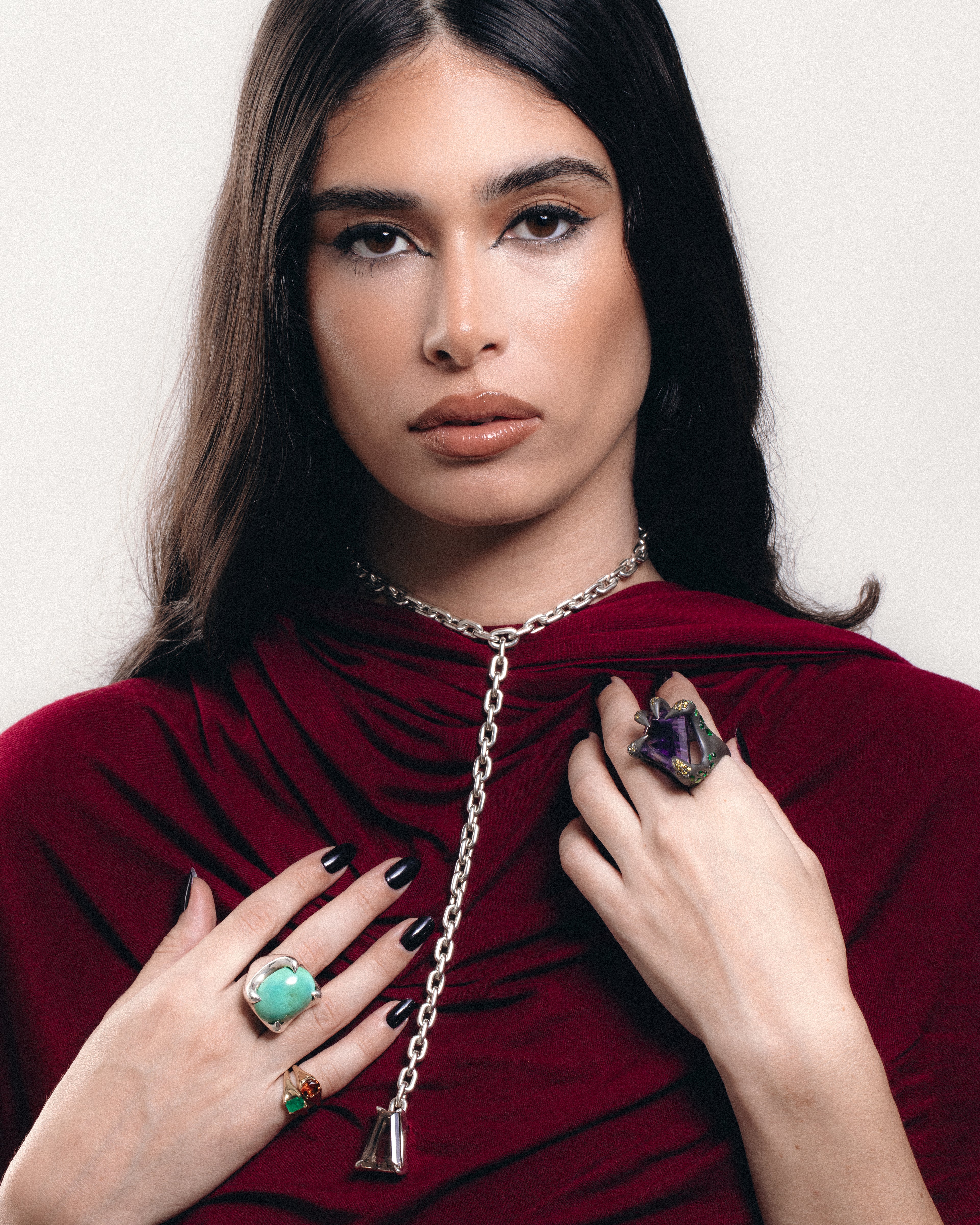OLD TRICKS SMOKEY QUARTZ LARIAT NECKLACE