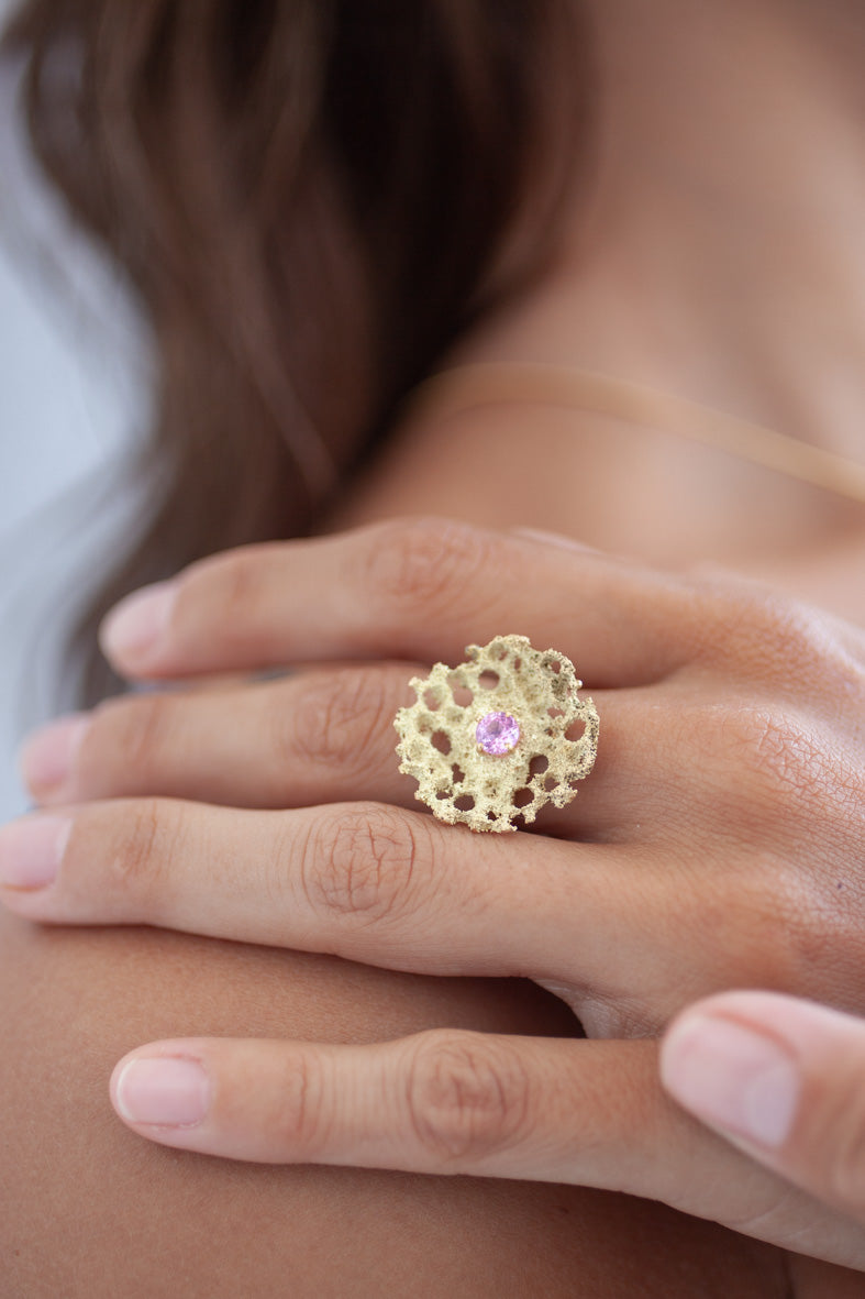 Coral Zaffire Ring