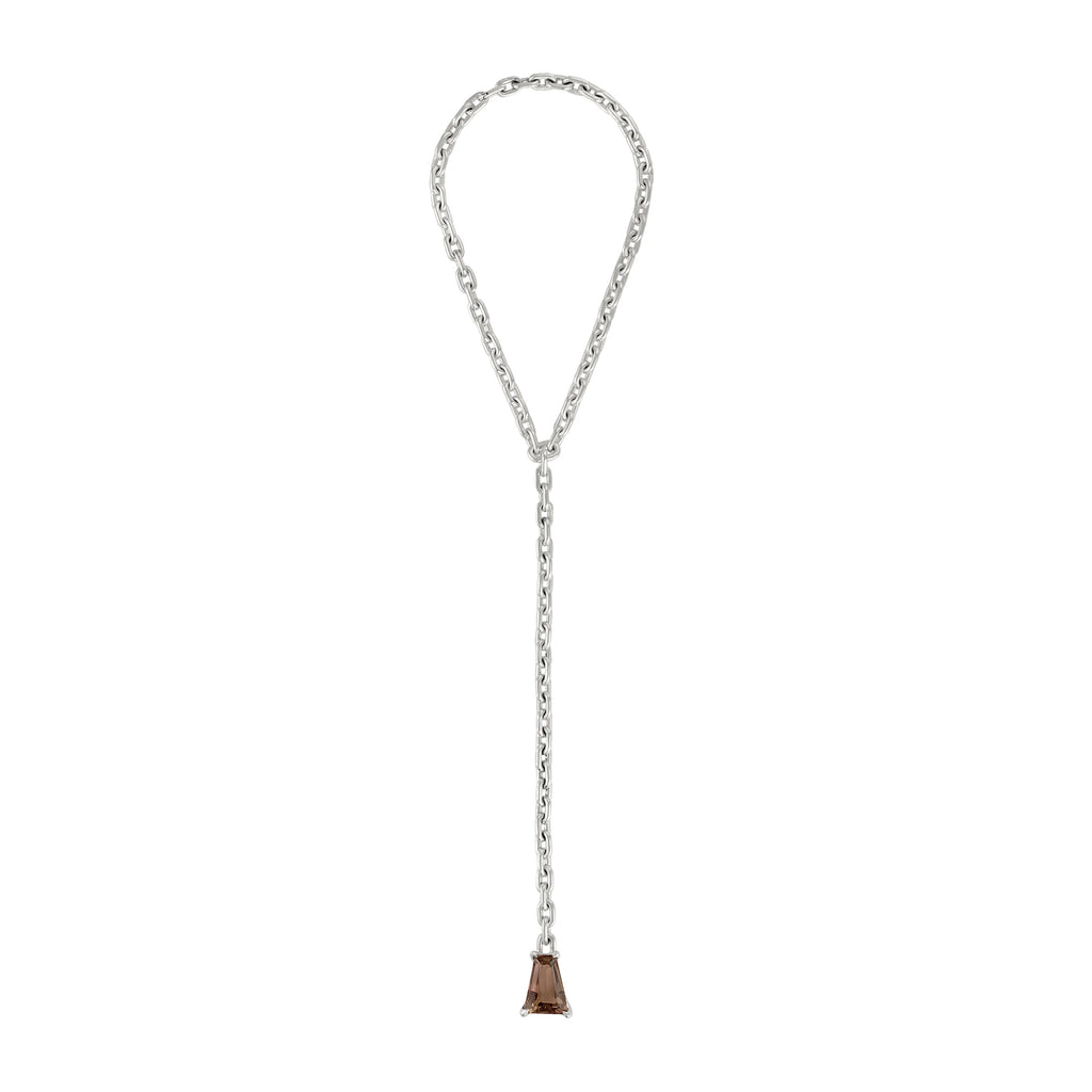 OLD TRICKS SMOKEY QUARTZ LARIAT NECKLACE