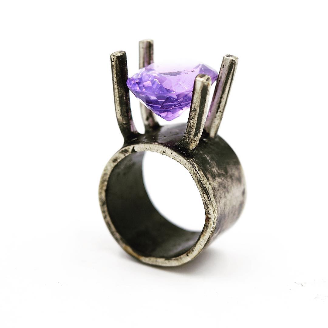 Floating Amethyst Ring