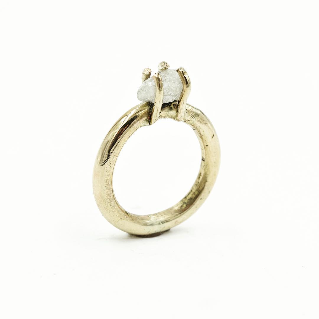 Raw Diamond Vow Ring