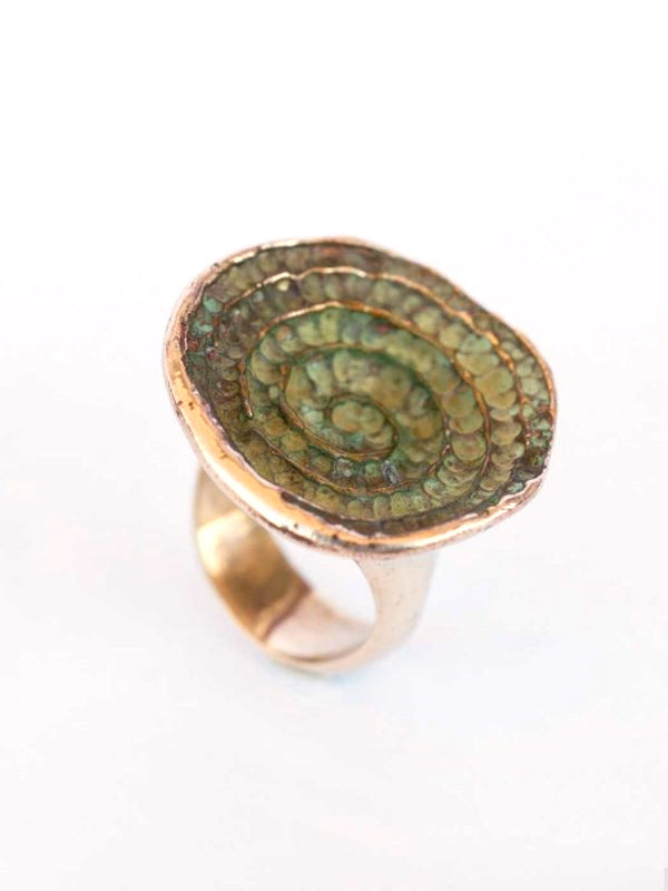 Bajamar Anillo Espiral Bronce