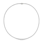 18K Graduated Diamond Tennis Necklace