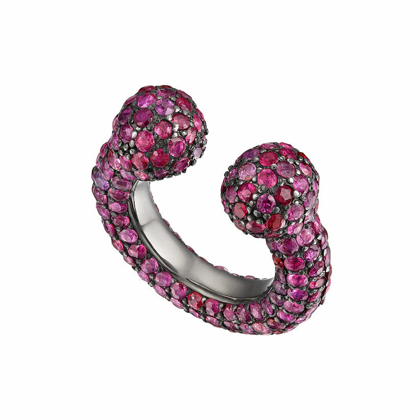 Mismatch Ruby Alice Ring
