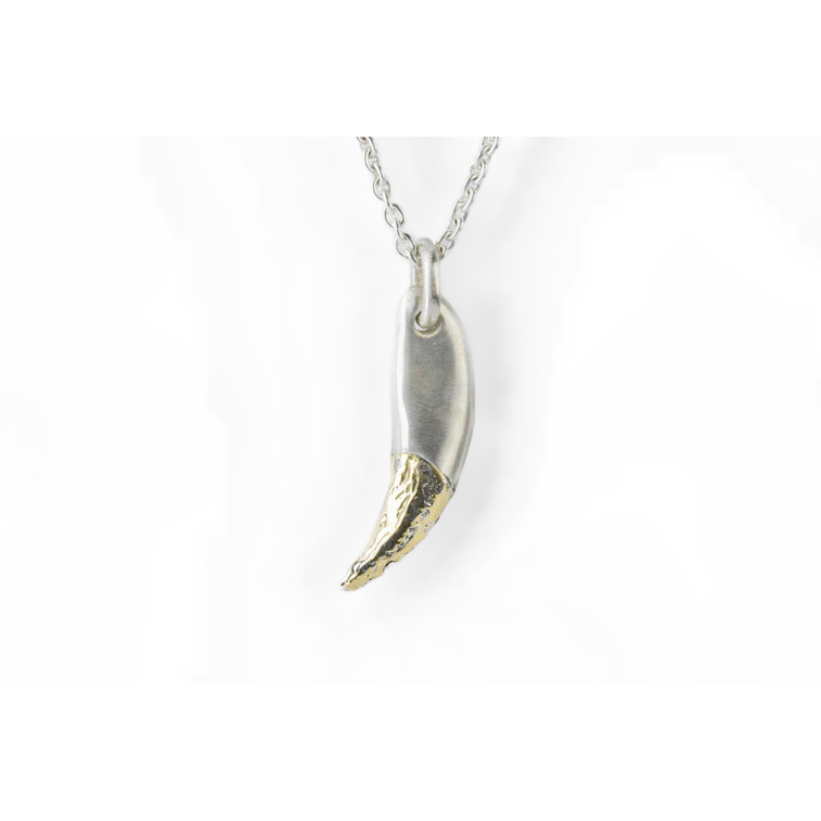 Leopard Tooth Lower Fang Ghost Necklace