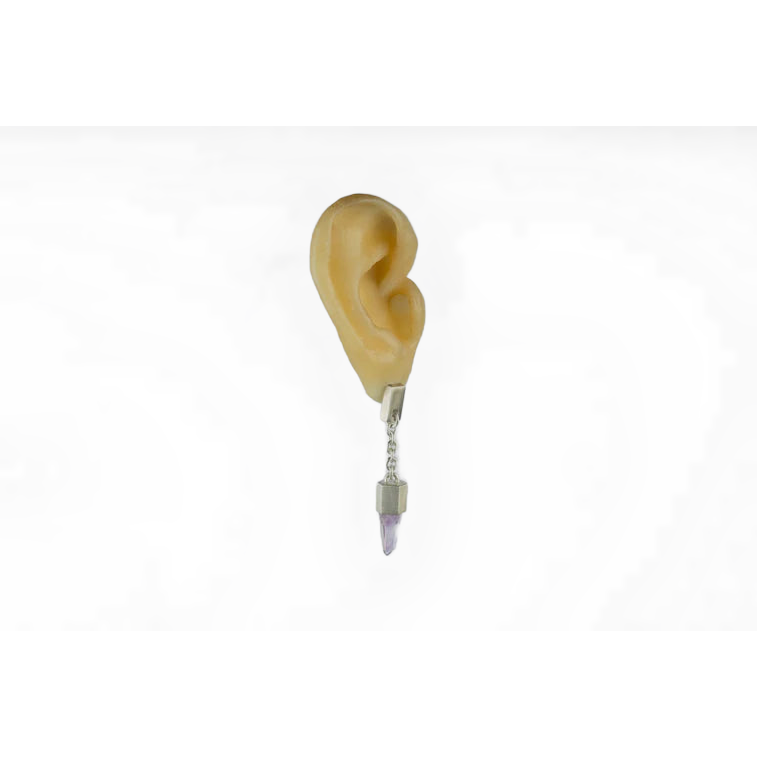 Talisman Dangle Amethyst Earring