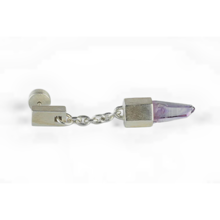 Talisman Dangle Amethyst Earring