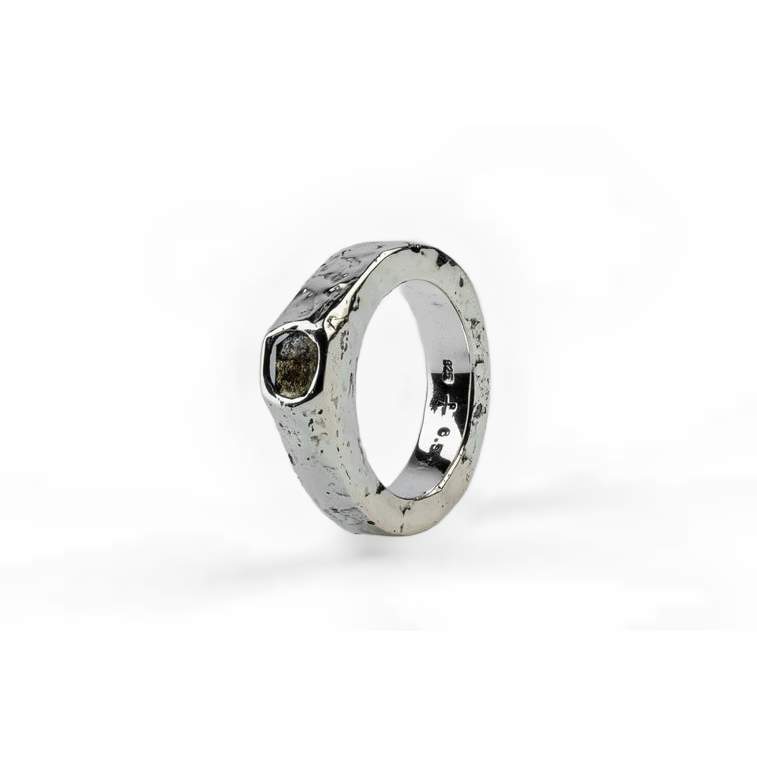 Full Fuse, Terrestrial Surfaced, Diamond Slab Ring