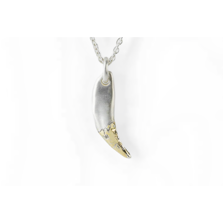 Leopard Tooth Lower Fang Ghost Necklace