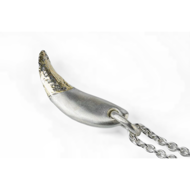 Leopard Tooth Lower Fang Ghost Necklace