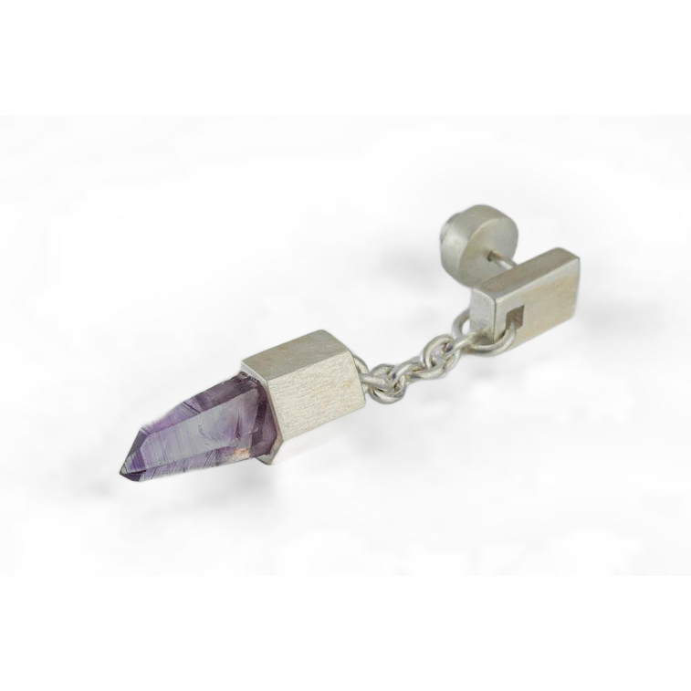 Talisman Dangle Amethyst Earring