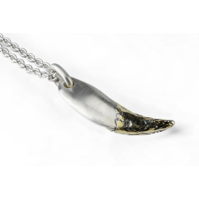 Leopard Tooth Lower Fang Ghost Necklace