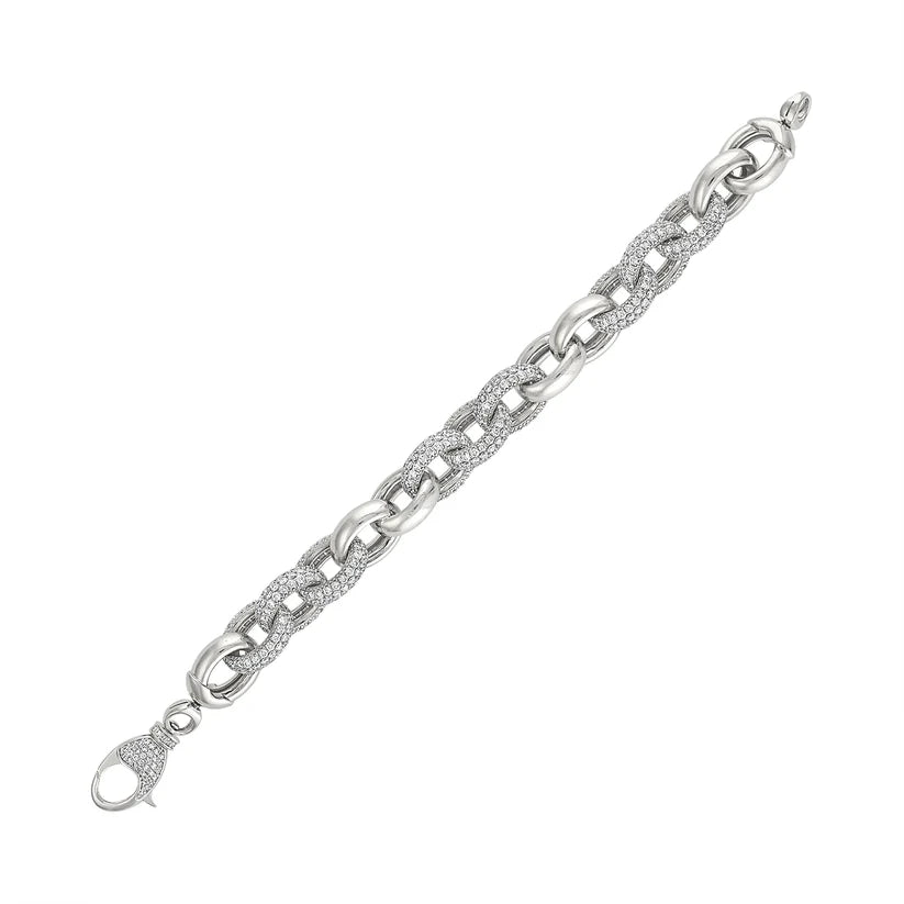 14K Diamond Ankor Link Bracelet