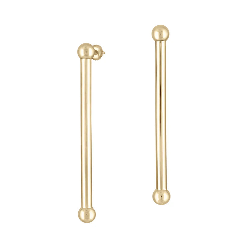 Industrial Drop Earrings Silver