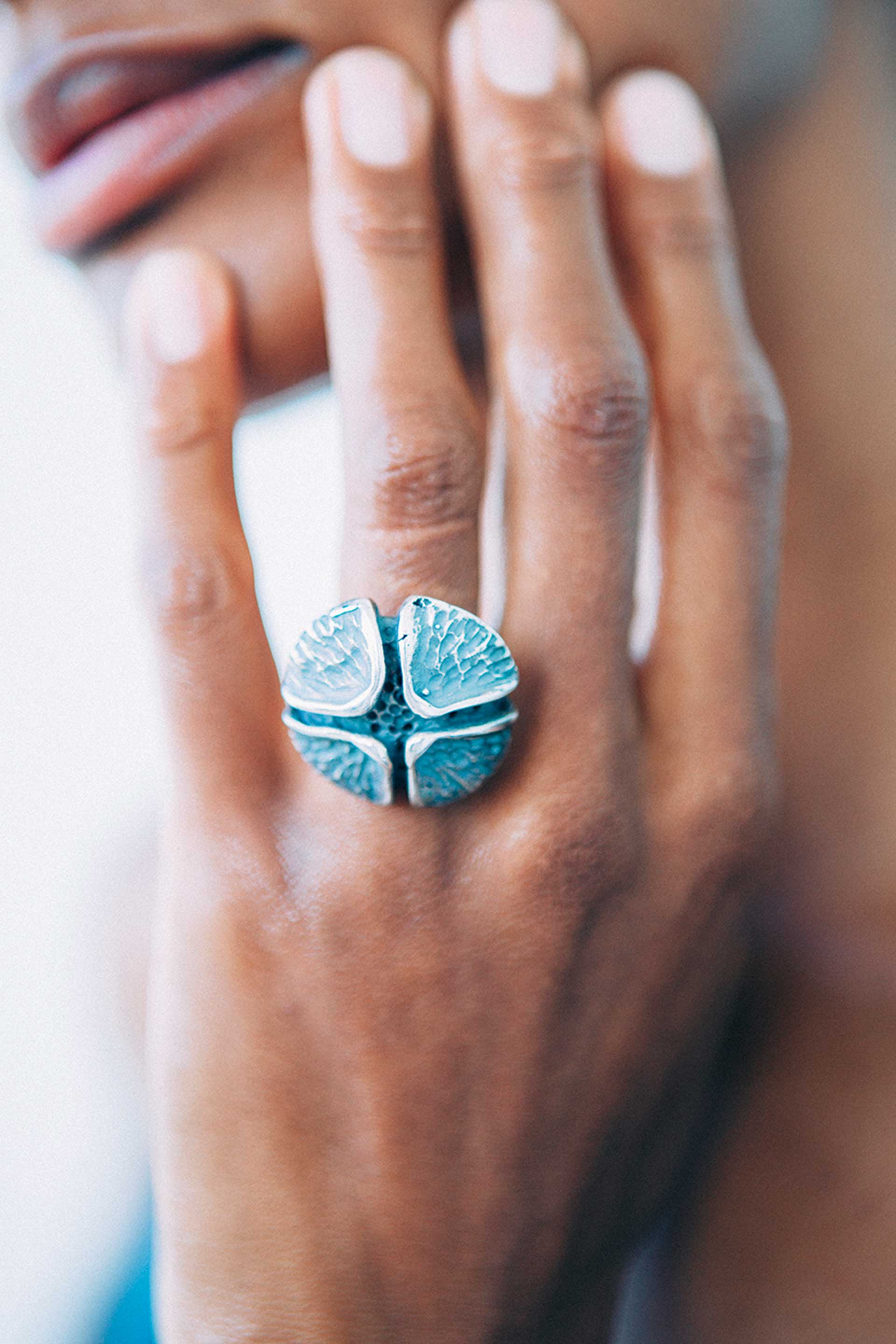 Bajamar Anillo Germoglio Plata